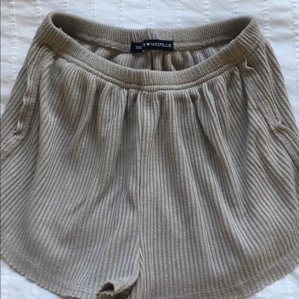 Brandy Melville tan flows shorts